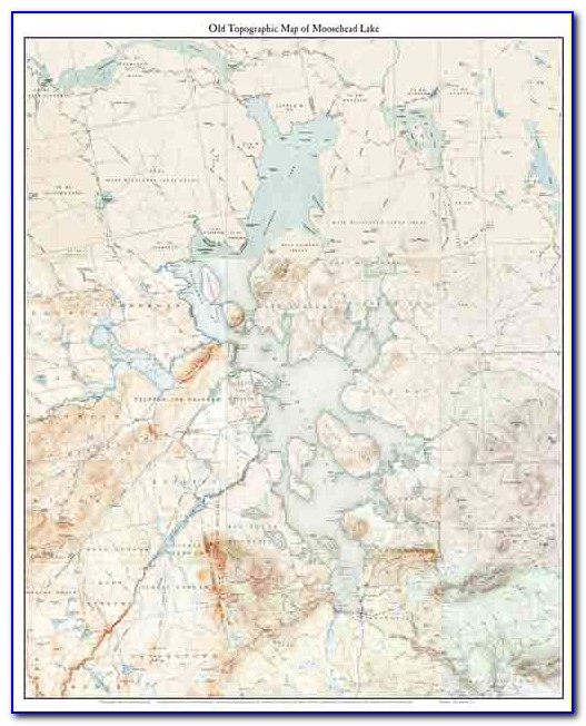 Moosehead Lake Maine Survey Map
