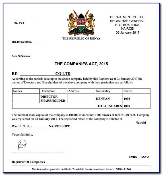 Motor Vehicle Inspection Form Kenya