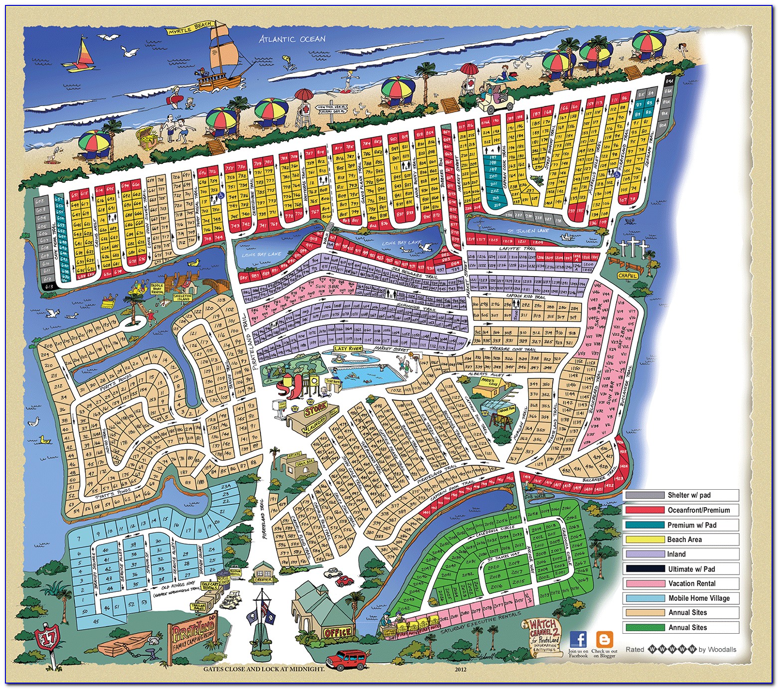 Myrtle Beach Grand Strand Hotel Map