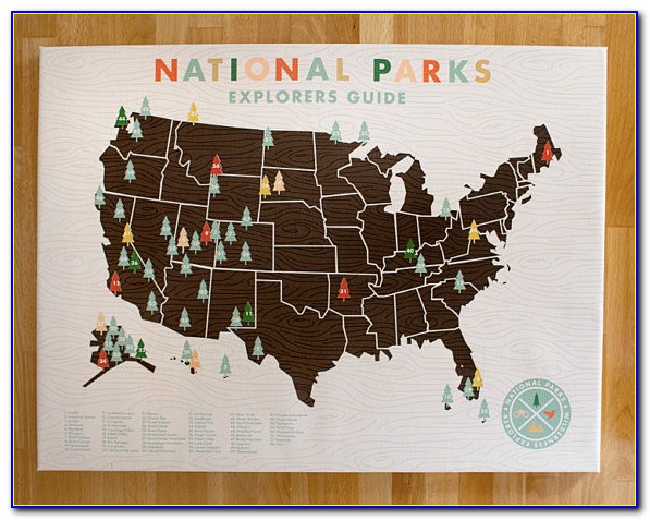 National Parks Map Checklist Print