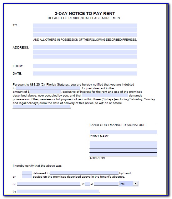 Nevada 5 Day Eviction Notice Form