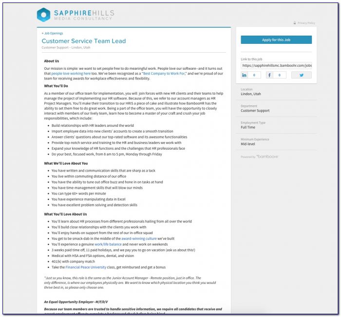 Applicant Tracking Software (ats) Hiring System | Bamboohr In Job Applicant Tracking Spreadsheet