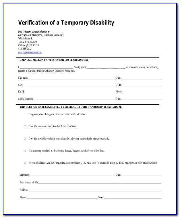 Nj Permanent Disability Forms