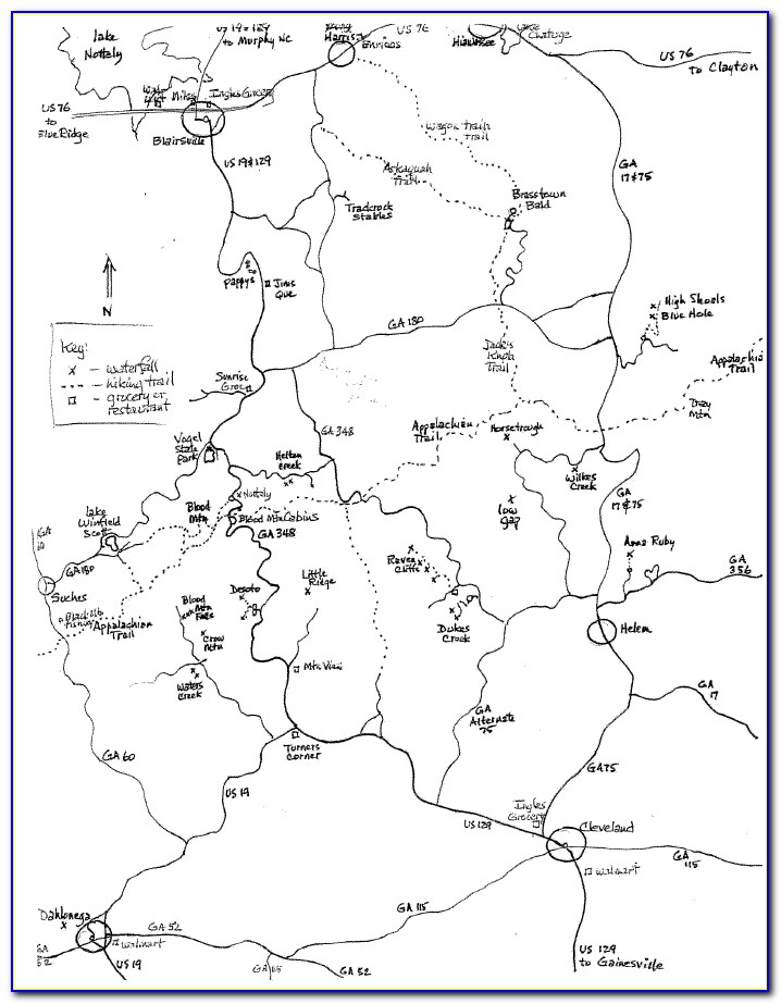 North Georgia Appalachian Trail Map