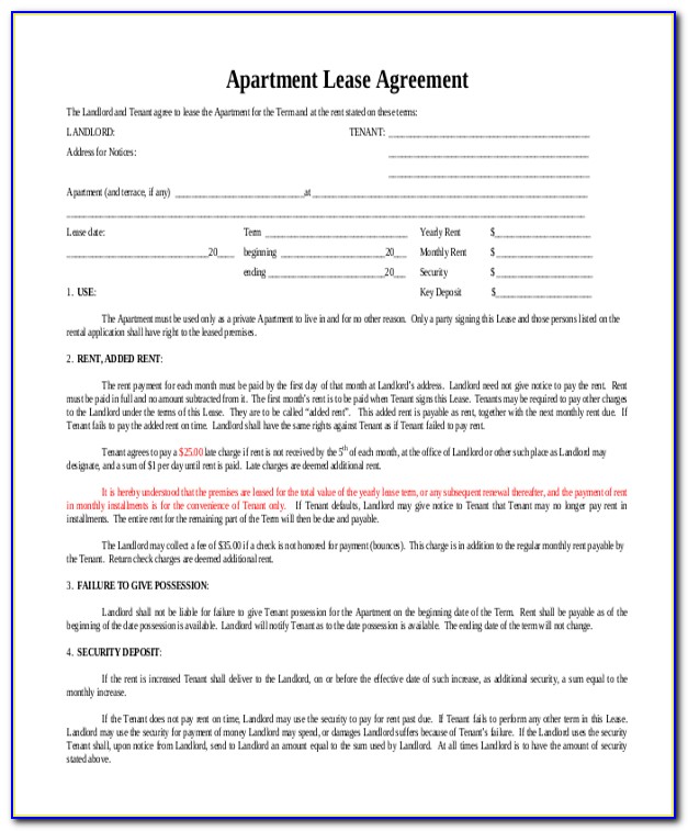 Nyc Apartment Lease Forms