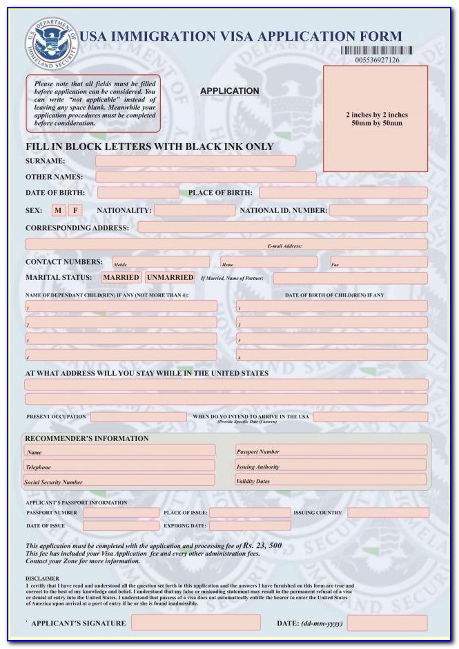Online Indian Visa Form For Us Citizens