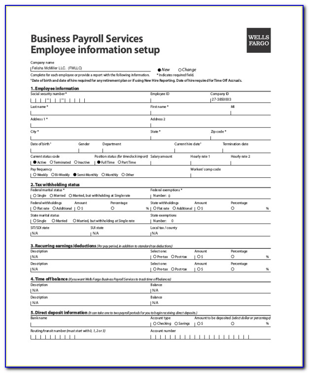 Payroll Forms For Small Business