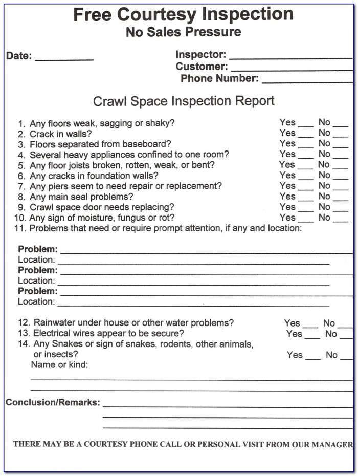 Pest Control Inspection Record Form