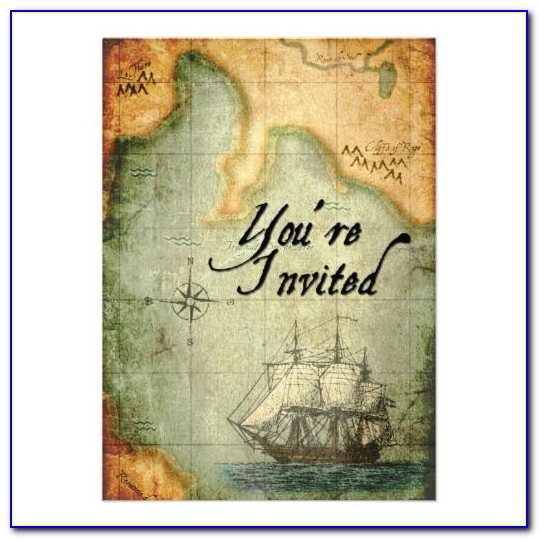 Pirate Map Wedding Invitations