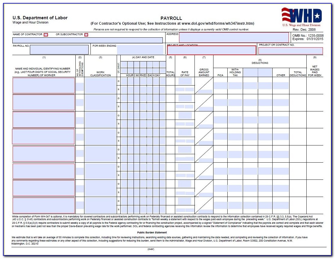 Prevailing Wage Certified Payroll Form Ny