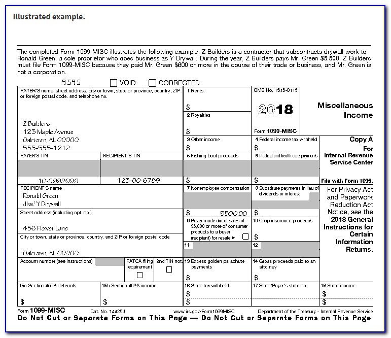 Print 1099 Tax Form