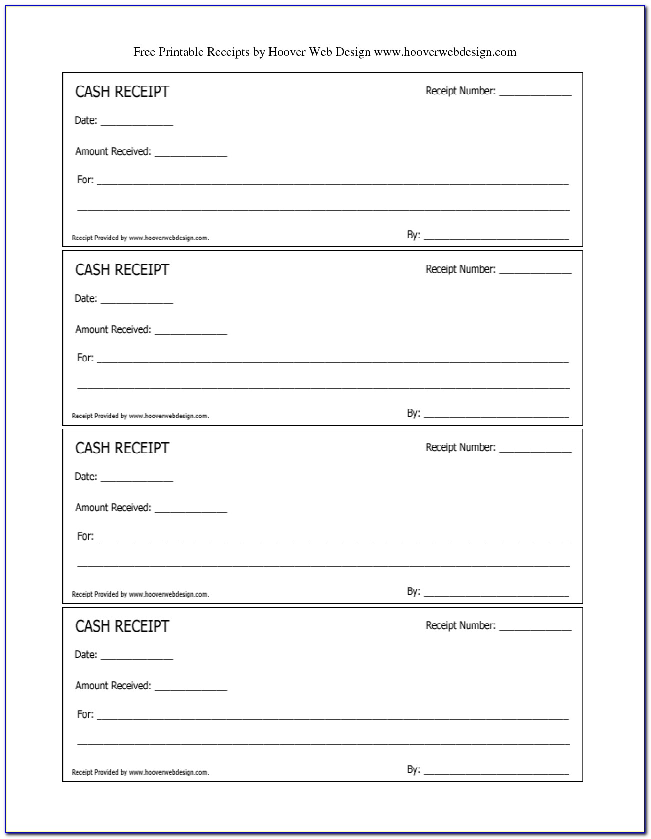 Printable Receipt Forms Download