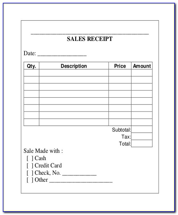 Printable Rent Receipt Forms