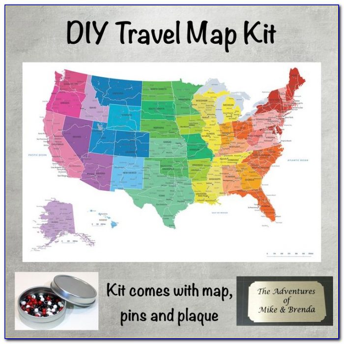 Push Pin Travel Map Usa