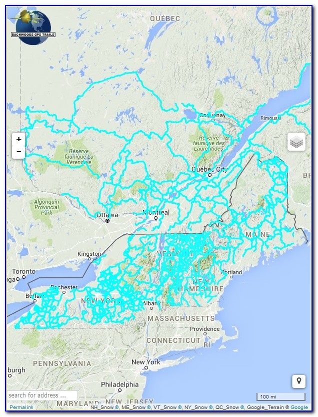 Quebec Snowmobile Trail Conditions Map
