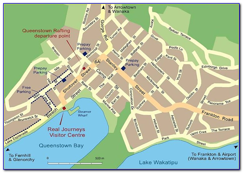 Queenstown Street Map Online