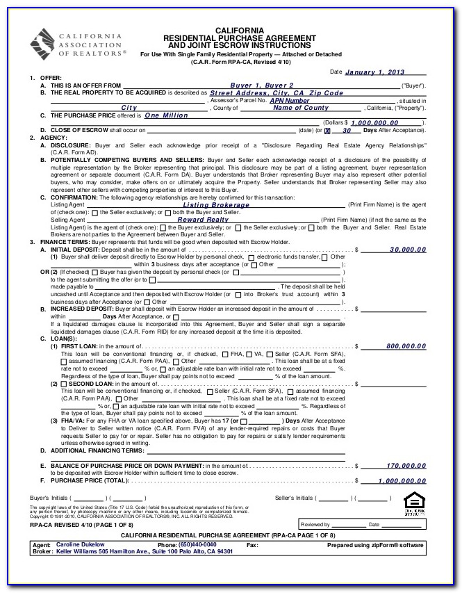 Real Estate Purchase Agreement Form Michigan