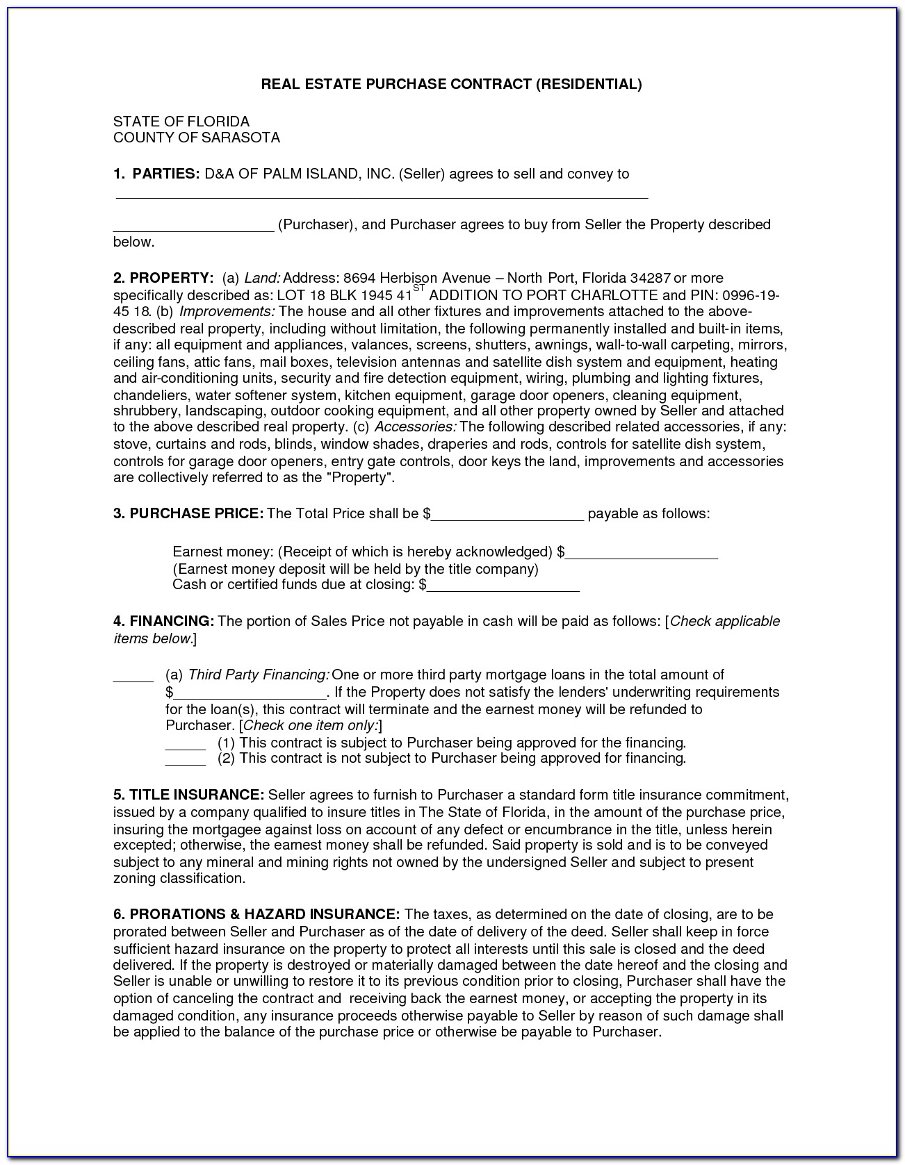 Real Estate Sale Agreement Form Free
