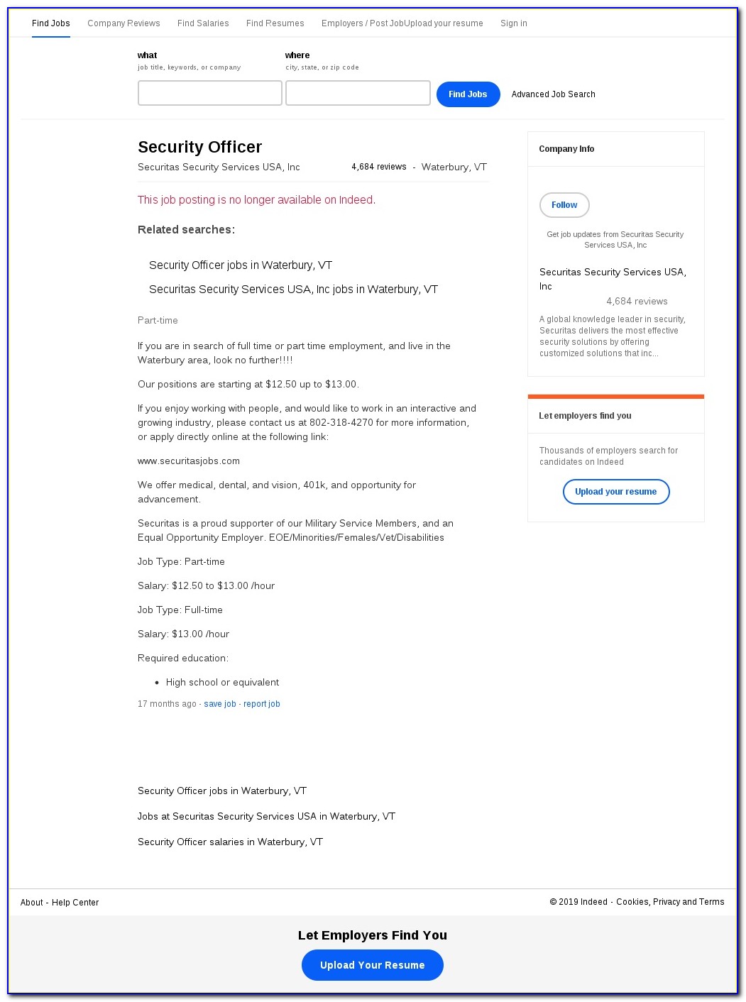 Securitas Job Application Answers