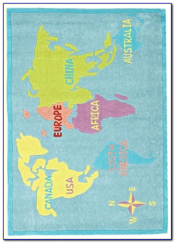 Smithsonian Map Of The World Educational Rug