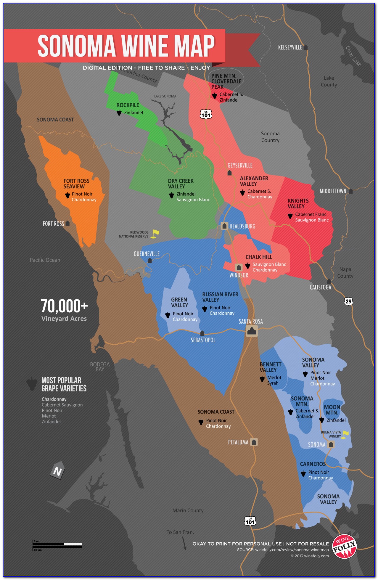 Sonoma County Interactive Winery Map