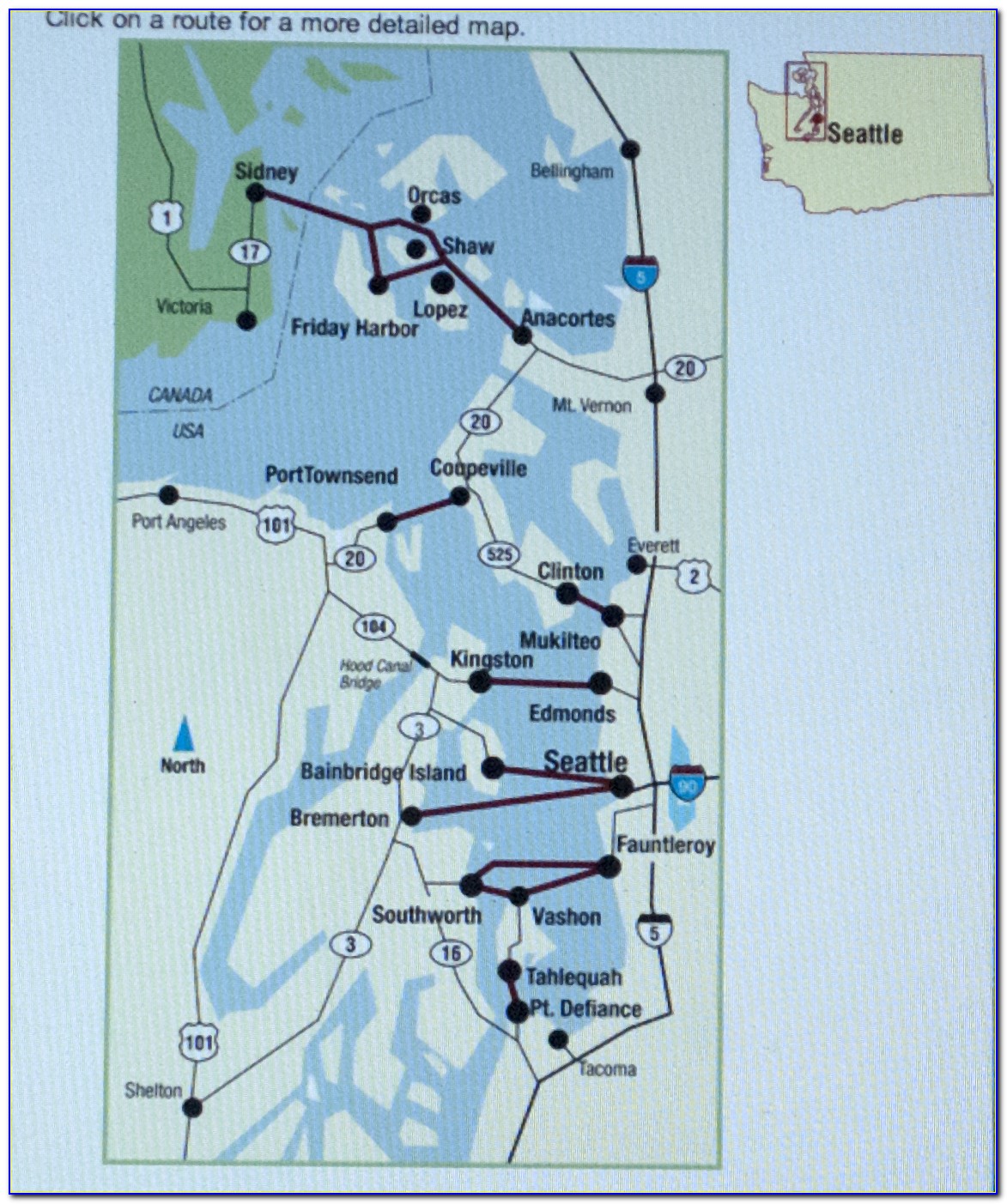 South Puget Sound Islands Map