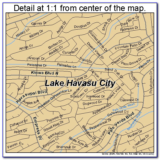 Street Map Of Lake Havasu City Arizona