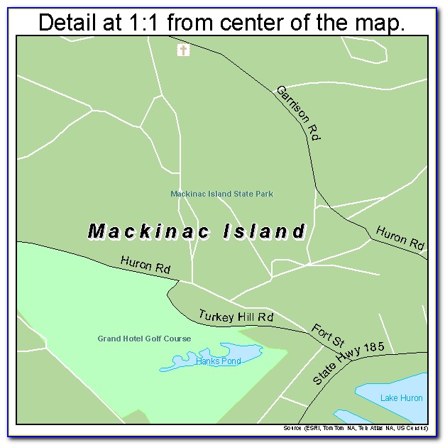 Street Map Of Mackinac Island Michigan