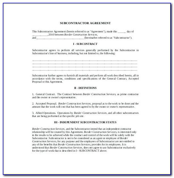 Subcontractor Safety Pre Qualification Form