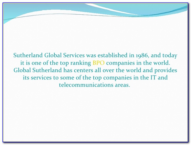 Sutherland Global Services Job Openings
