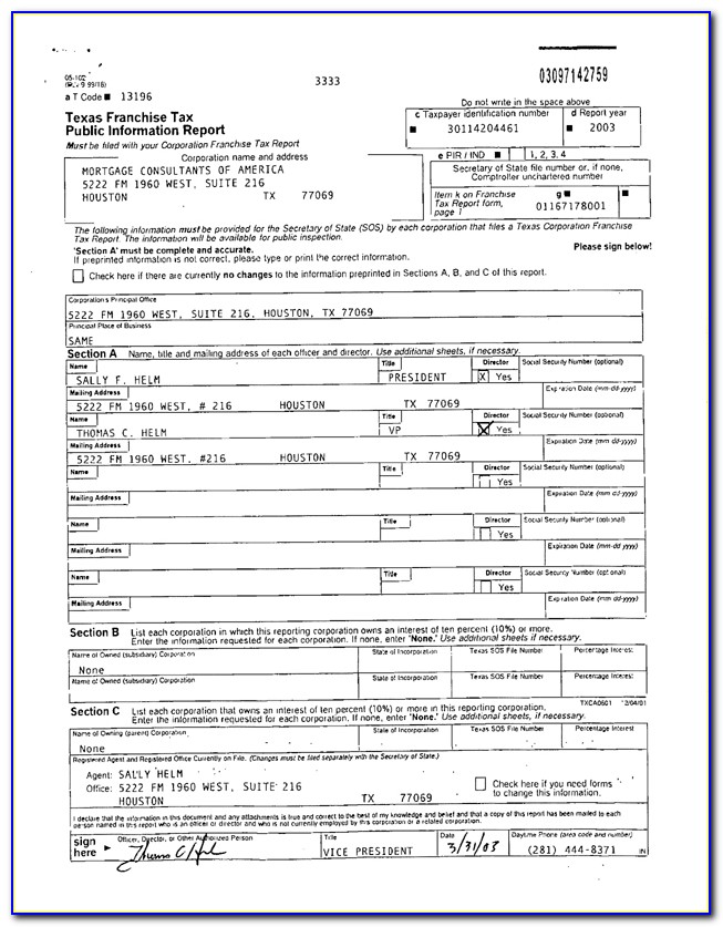 Texas Tax Exempt Application Form