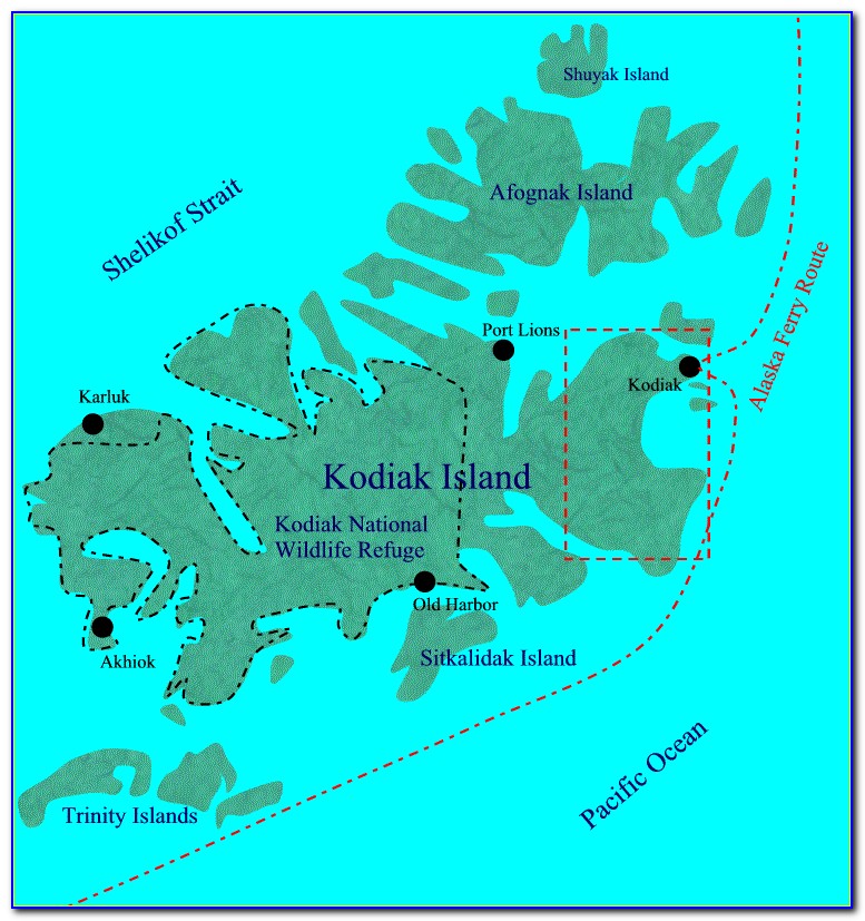 Topo Map Of Kodiak Island