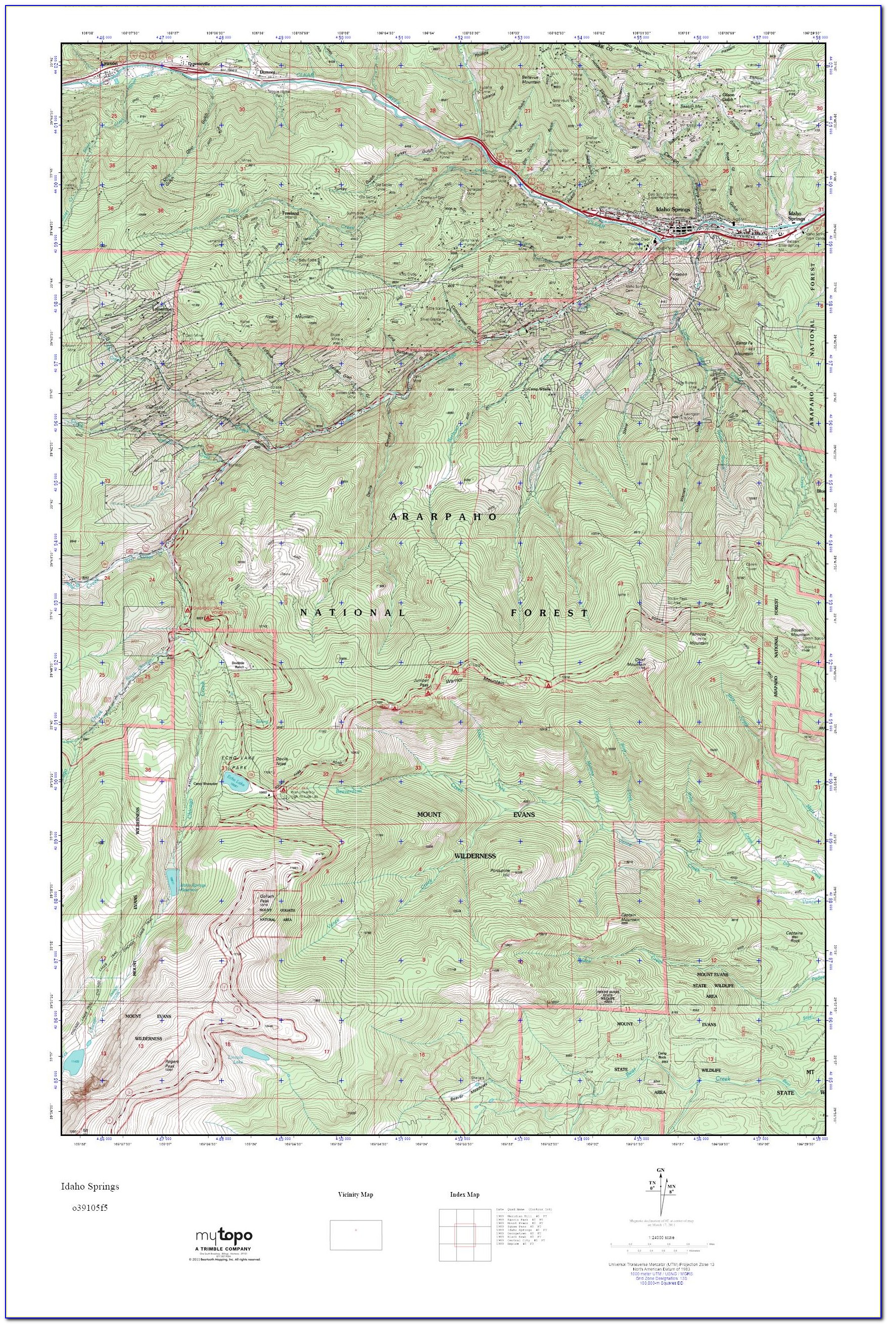 Topo Maps Colorado Springs