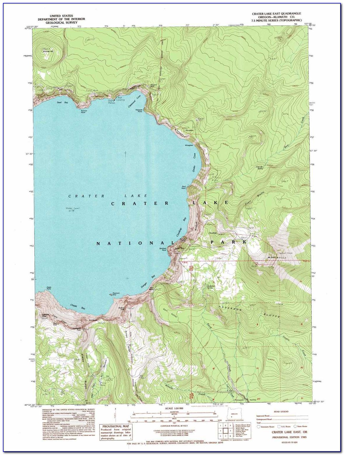Topographic Lake Maps