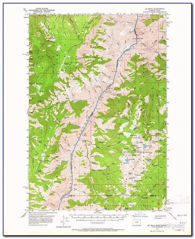Topographic Map Of Central Oregon