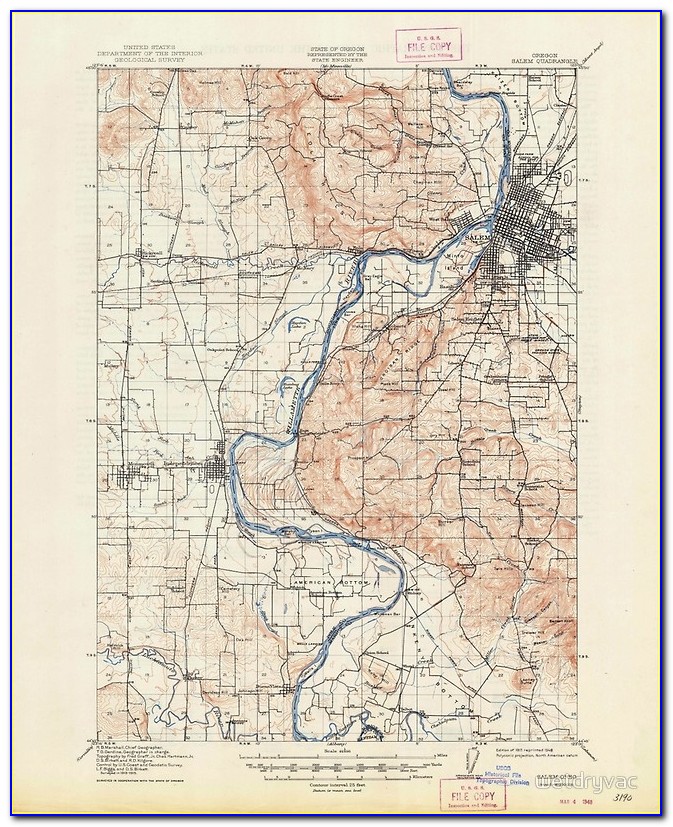 Topographic Map Of Portland Oregon