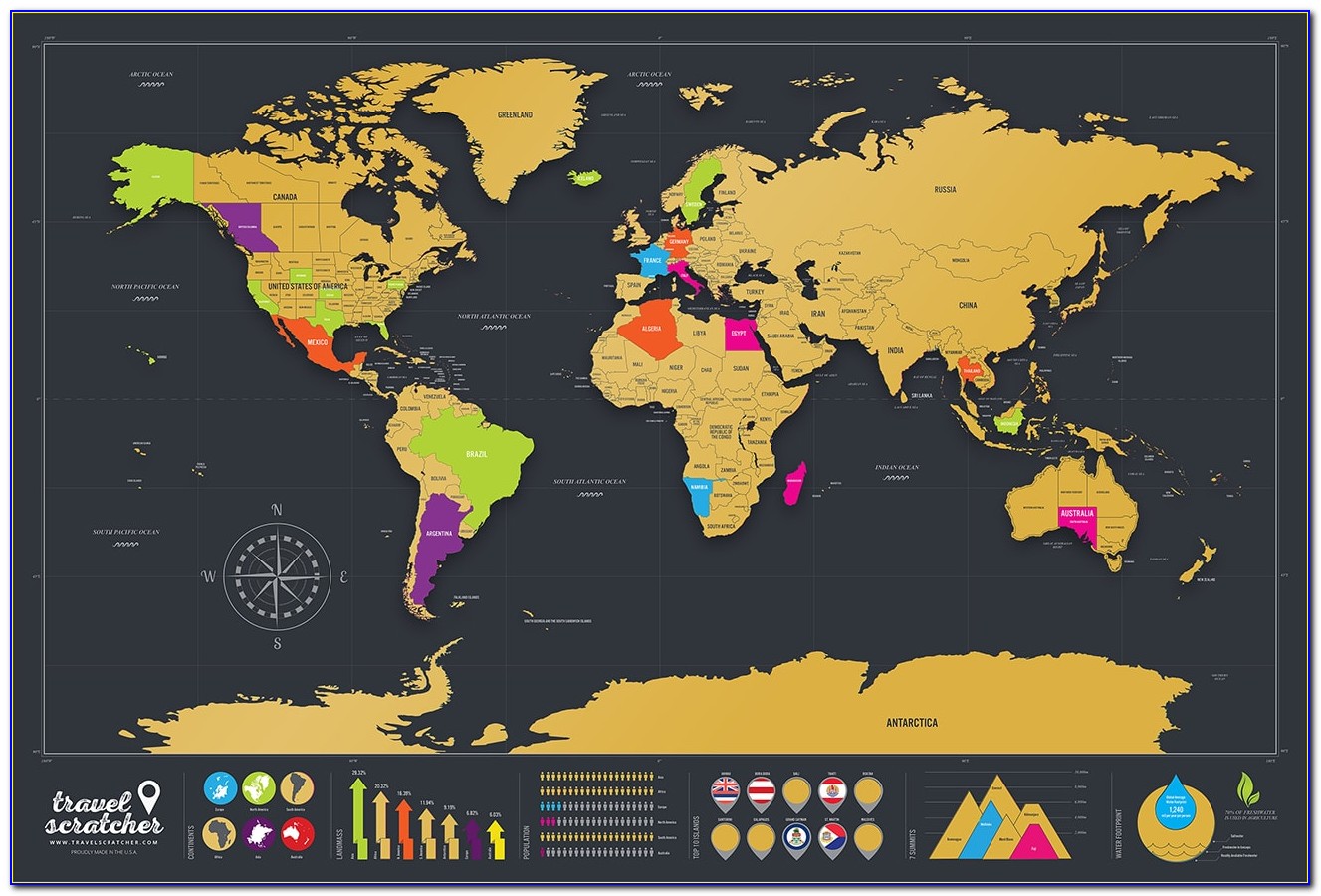 Travel World Map Scratch Off