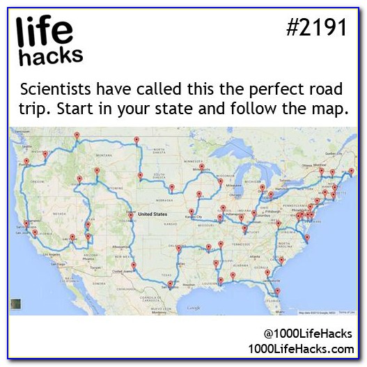 United States Map Cross Country Road Trip