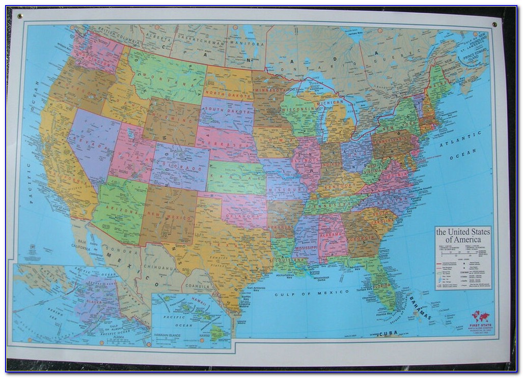 United States Wall Map Staples