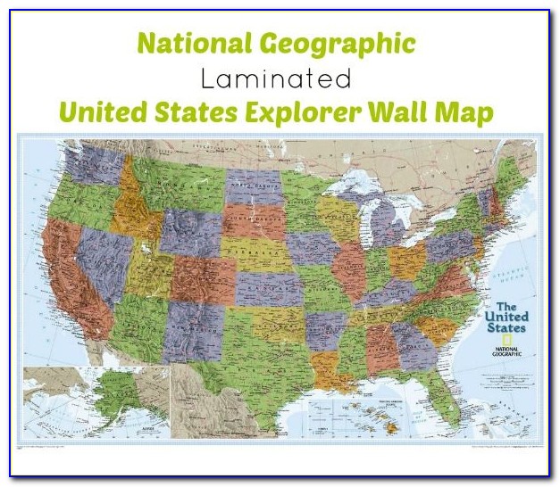 United States Wall Map With Counties