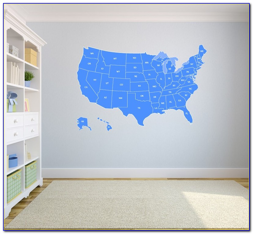 Us Map Wall Decal