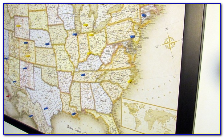 Usa Magnetic Pin Travel Map With Bonus 20 Pins