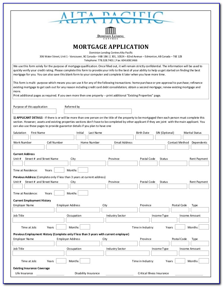 Va Home Loan Application Form