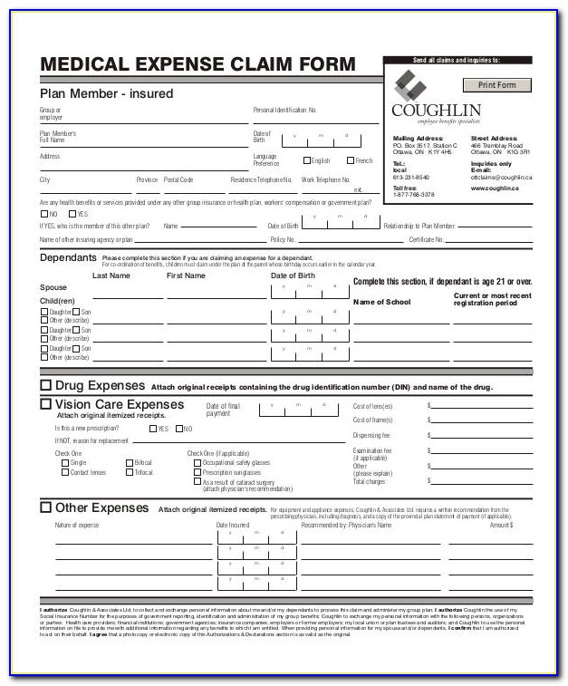 Va Medical Claim Form