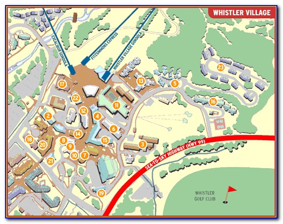 Whistler Upper Village Hotel Map