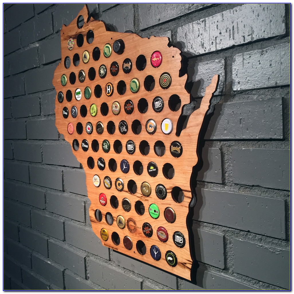 Wisconsin Beer Cap Map