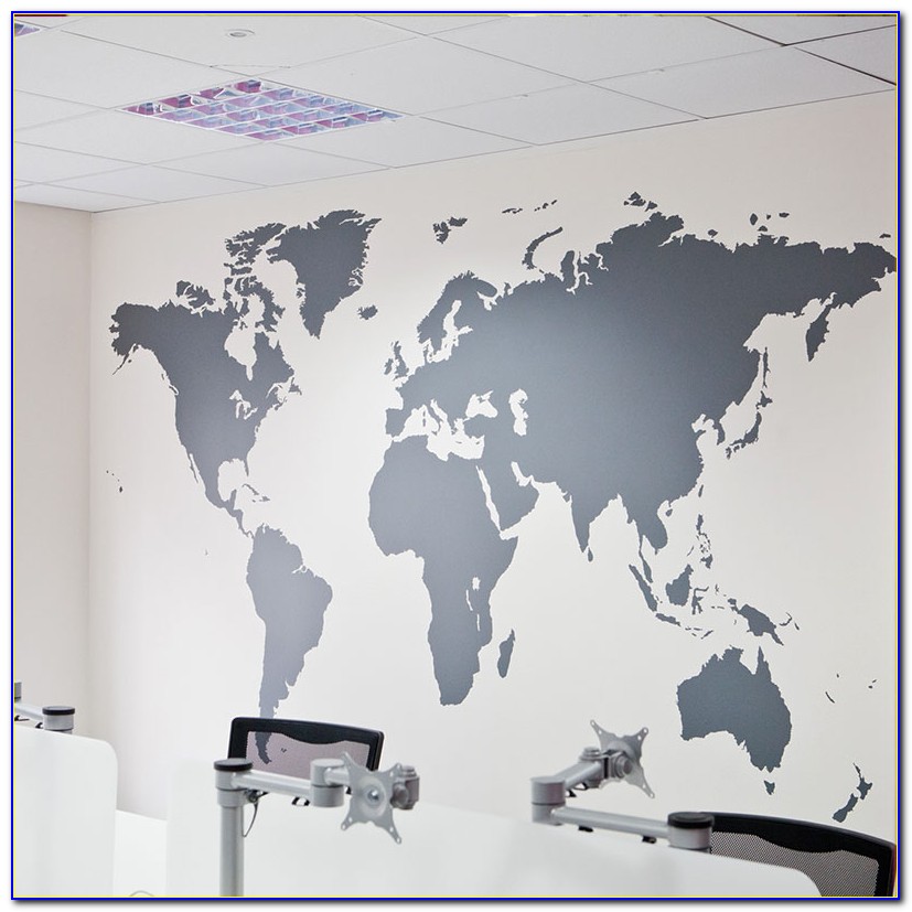 World Map Decal Large