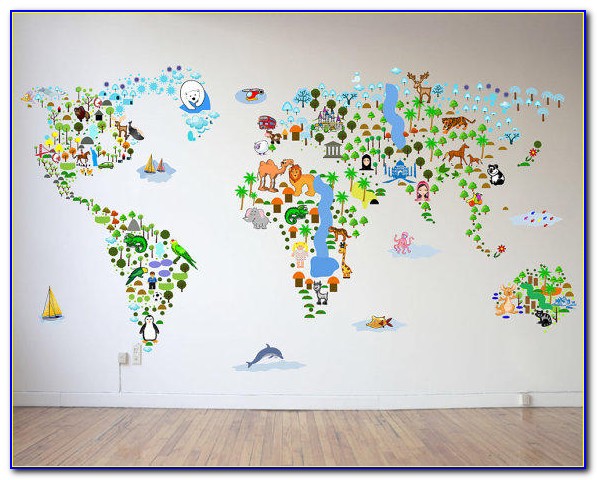 World Map Murals Uk