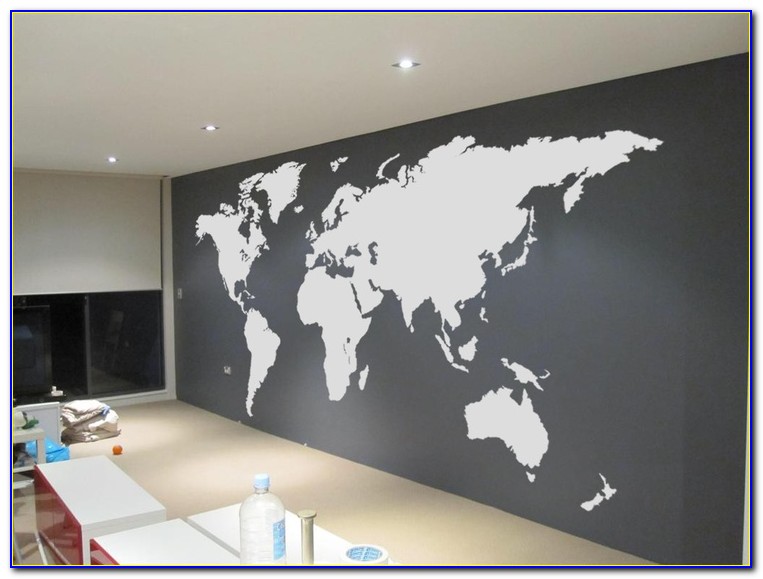 World Map Wall Decal Large