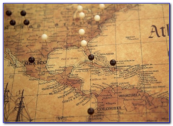 World Travel Map Pin Board Modern Slate